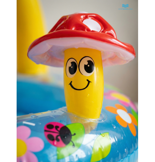 Детский надувной бассейн с навесом "Грибок", 102х89см, 45 л, от 1 до 3 лет, Intex 57114