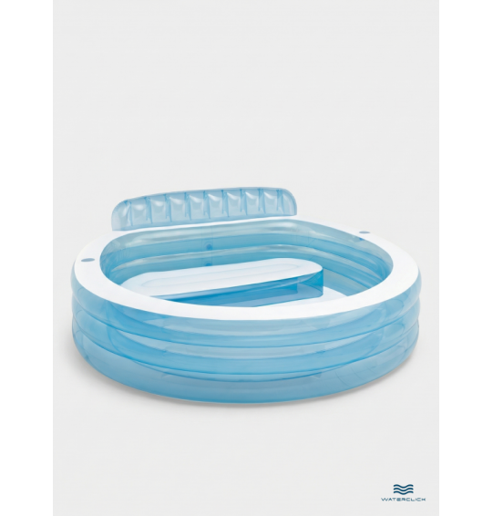 Бассейн надувной семейный с сиденьем и подголовником, 229х218х79см, от 6 лет, Intex 57190