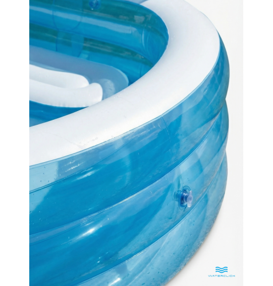 Бассейн надувной семейный с сиденьем и подголовником, 229х218х79см, от 6 лет, Intex 57190