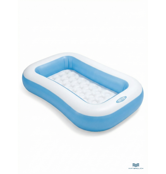 Надувной бассейн детский прямоугольный, 166х100х25 cм, 1-3 года, 90 л, Intex 57403