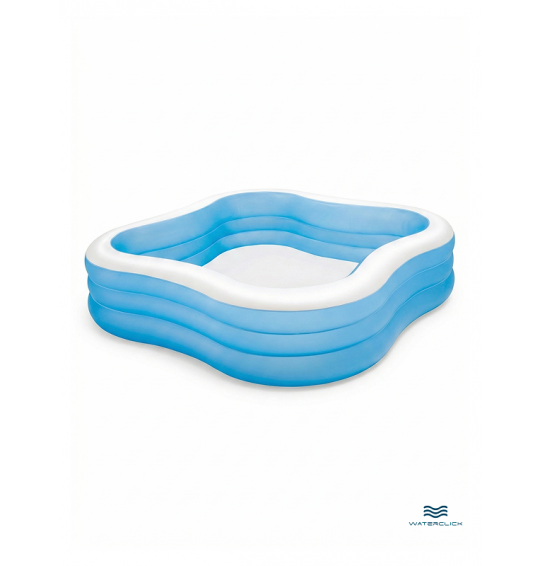 Бассейн надувной семейный "Цвета лета", 229х229х56см, 1215л, Intex 57495
