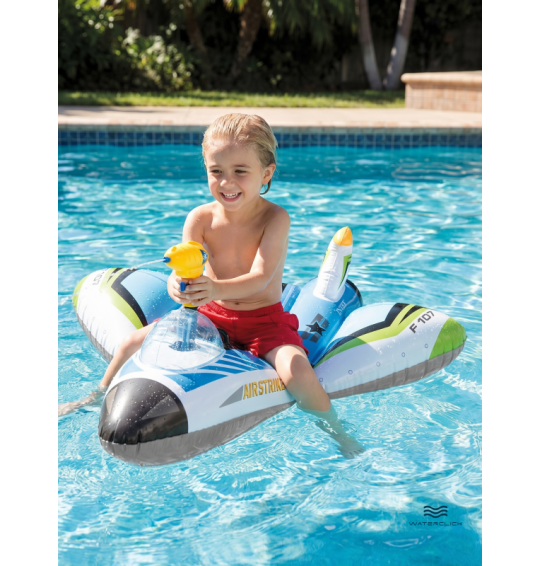 Надувная игрушка-наездник детская "Самолет", 117х117см, от 3 лет,до 40 кг, Intex 57536