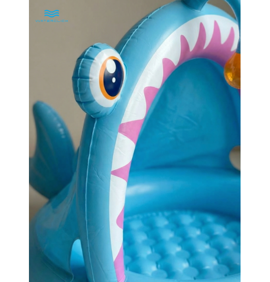 Детский надувной бассейн с навесом "Рыба", 127х102х86см, 45 л, от 1 до 3 лет, Intex 58419