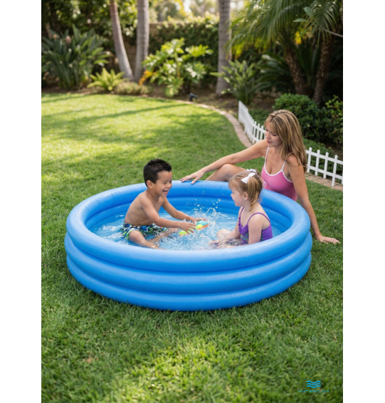 Бассейн надувной детский "Кристалл", 168x38см, от 2 лет, 481л, Intex 58446