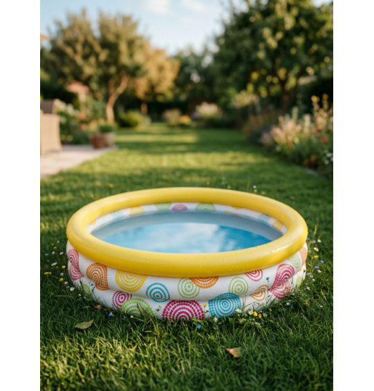 Бассейн надувной детский "Геометрические фигуры", 168х38см, от 2 лет, 581л, Intex 58449