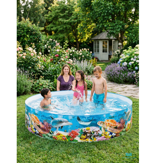 Бассейн каркасный детский "Коралловый риф", 244х46см, от 3 лет, 2040л, Intex 58472