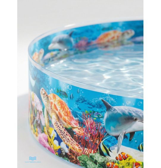 Бассейн каркасный детский "Коралловый риф", 244х46см, от 3 лет, 2040л, Intex 58472