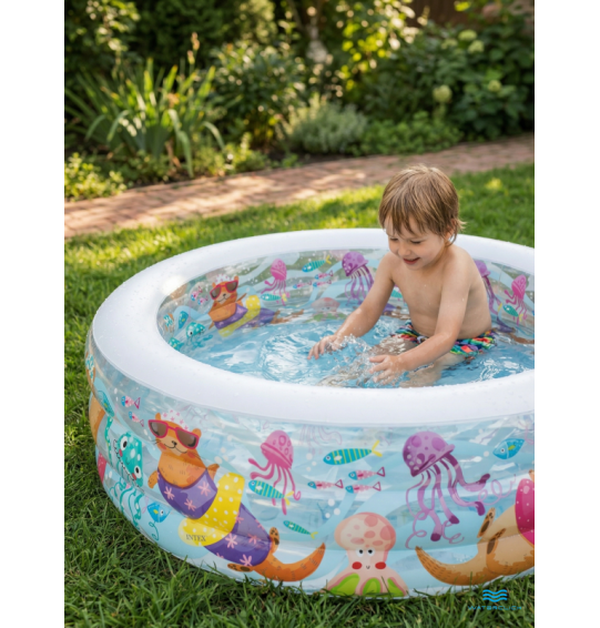 Бассейн надувной детский "Аквариум", 152х56см, 400 л, от 6 лет, Intex 58480