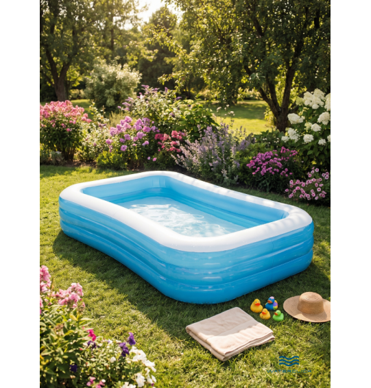 Бассейн надувной семейный "Морская волна", 305х183х56см, 1092 л, от 6 лет, Intex 58484