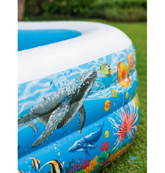 Бассейн надувной семейный "Тропический риф", 305х183х56см, 1092 л, от 6 лет, Intex 58485