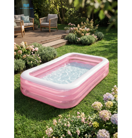 Бассейн надувной семейный "Розовый", 305х183х56см, 1050 л, от 6 лет, Intex 58487