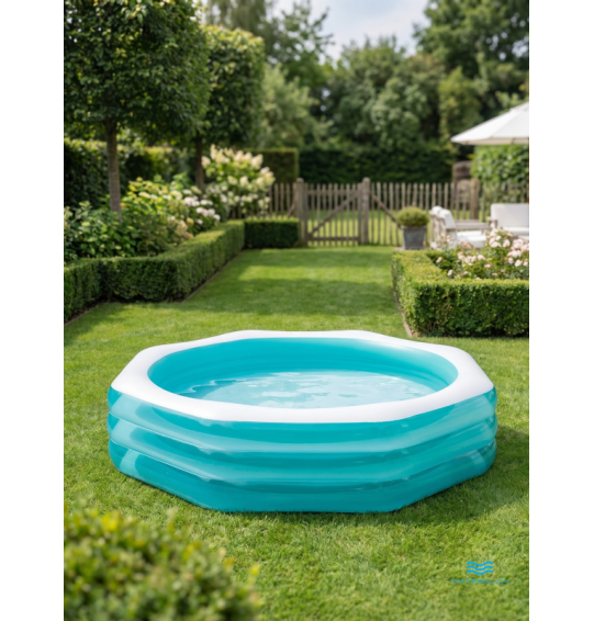 Бассейн надувной семейный восьмиугольный, 254х254х56см, 999 л, от 6 лет, Intex 58492