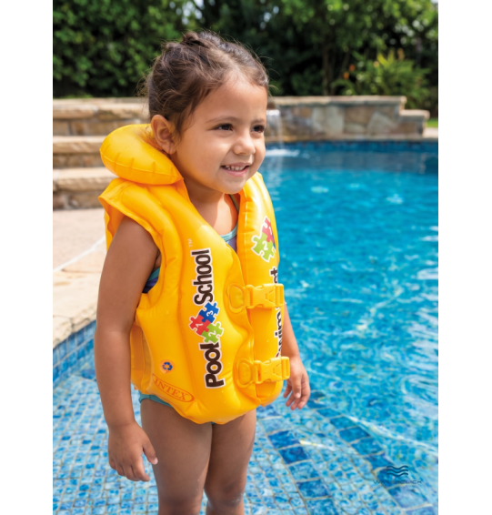 Жилет надувной с воротником "Deluxe Swim Vest", 50х47см, от 3 до 6 лет, Intex 58660