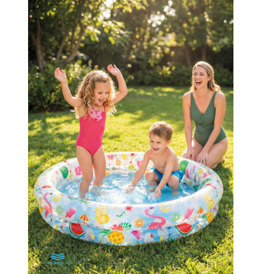 Бассейн надувной детский "Фрукты", 122х25 см, от 2 лет, 150 л, Intex 59421