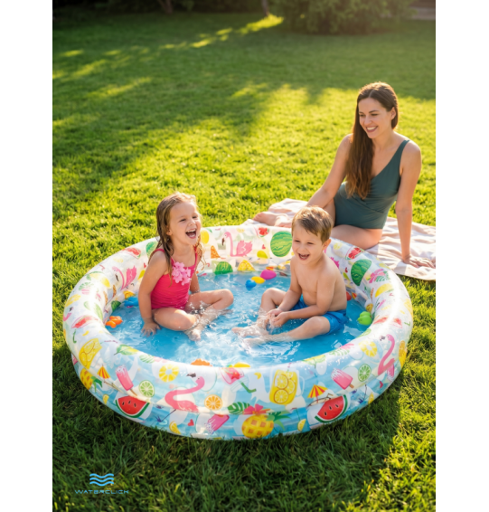 Бассейн надувной детский "Фрукты", 122х25 см, от 2 лет, 150 л, Intex 59421