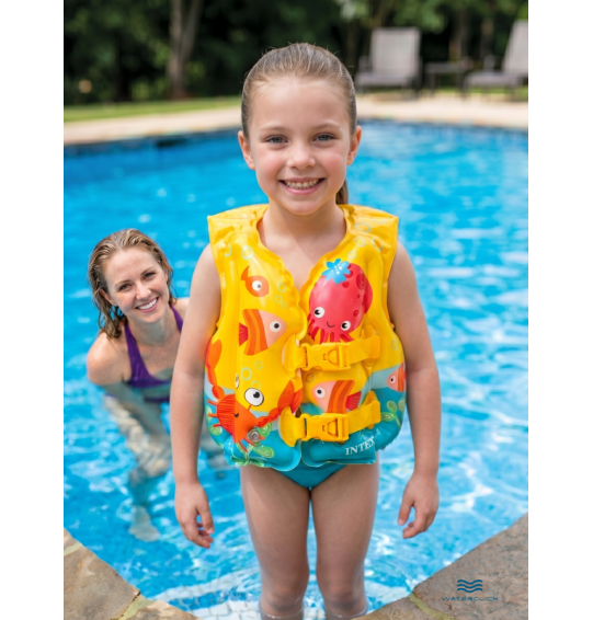 Жилет надувной для плавания детский "Счастливые рыбки", 3-5 лет, 41х30см, Intex 59661