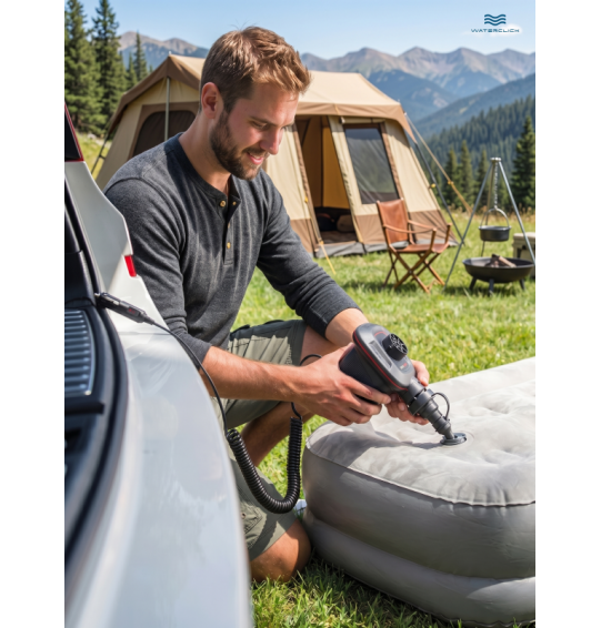 Насос электрический воздушный автомобильный, 12В, 650л/мин, 3 насадки, Intex 66636