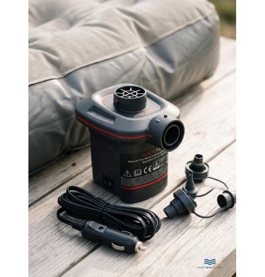 Насос электрический воздушный автомобильный, 12В, 650л/мин, 3 насадки, Intex 66636