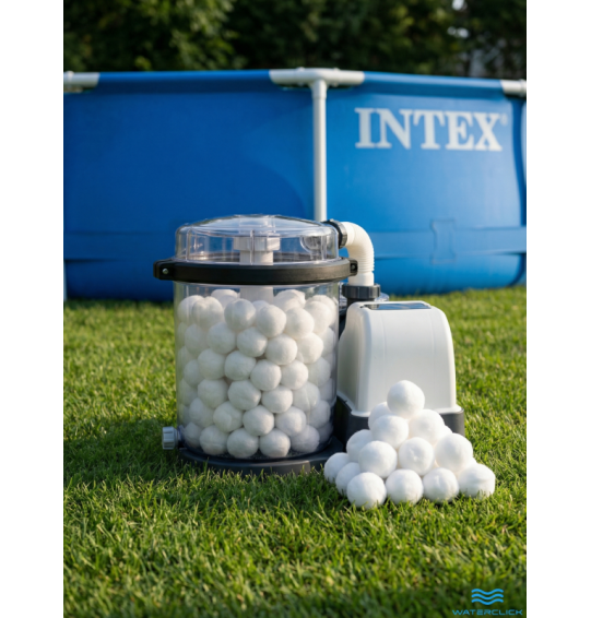 Наполнитель (шарики) Fiber Ball, 500гр, для песочных фильтр насосов (эквивалент 18кг песка)