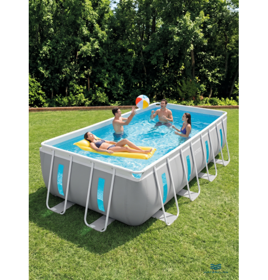 Бассейн каркасный прямоугольный "Prism Clearviev Rectangular Pool", 400x200x122 см, 8418 л, ф.-н. 2006 л/ч, лестница, тент, подстилка, Intex 26770 Бассейн каркасный прямоугольный "Prism Clearviev Rectangular Pool", 400x200x122 см, 8418 л, ф.-н. 2006 л/ч, лестница, тент, подстилка, Intex 26770