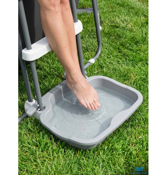 Ванночка для ног под лестницу для бассейна, Intex 29080, серая Ванночка для ног под лестницу для бассейна, Intex 29080, серая