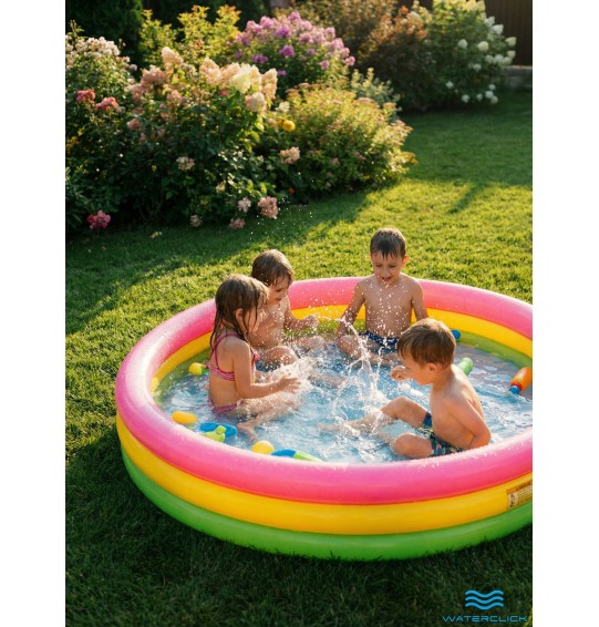 Надувной детский бассейн Intex 57422, 147х33 см с надувным дном, 299 л, от 2 лет Надувной детский бассейн Intex 57422, 147х33 см с надувным дном, 299 л, от 2 лет