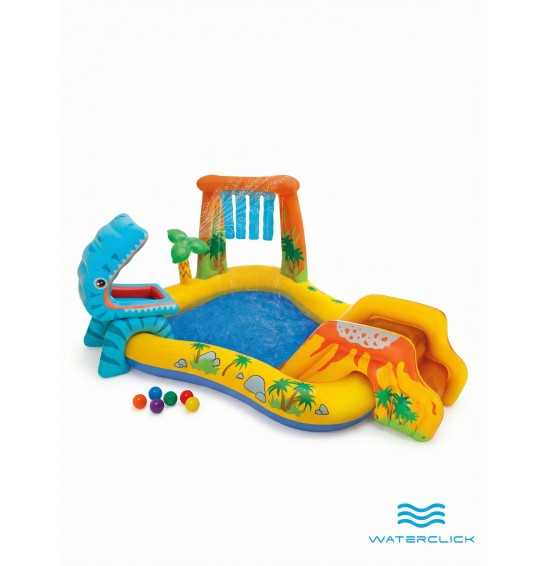 Детский игровой центр "Динозавр", Intex 57444, размер - 249х191х109см, 310л, от 2 лет.