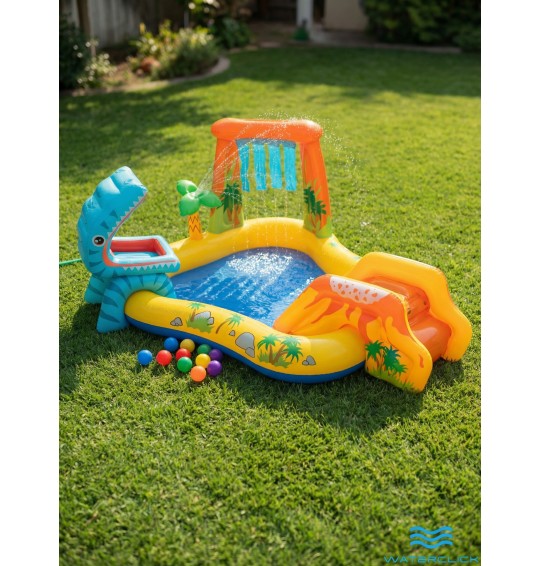 Детский игровой центр "Динозавр", Intex 57444, размер - 249х191х109см, 310л, от 2 лет.