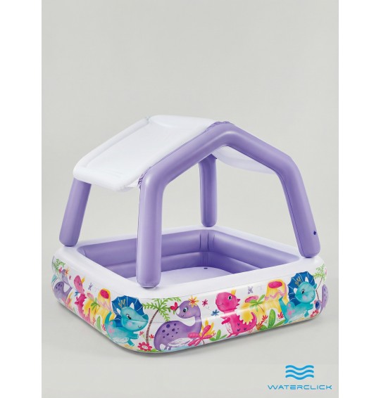Детский надувной бассейн с навесом Intex 57470, 157*157*122см, 280л, от 2 лет.