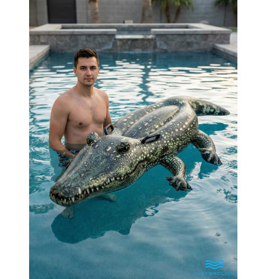 Надувной матрас для плавания с ручками Intex 57551 "Аллигатор", 170х86см, от 3 лет, до 40 кг.