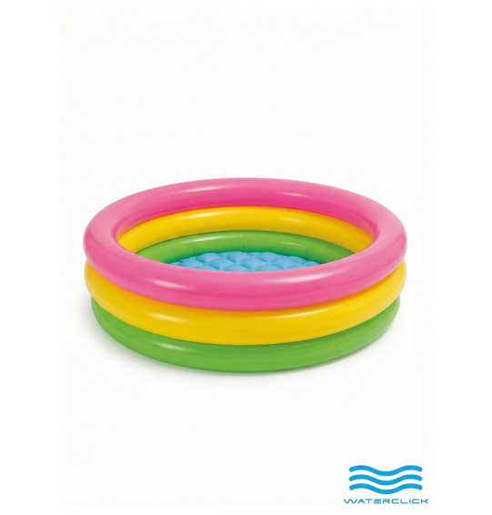 Надувной детский бассейн Intex 58924 "Радуга" 86x25см с мягким дном, для детей 1-3 года, 56л
