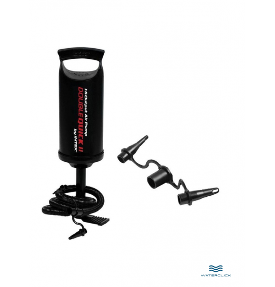 Ручной насос Intex 68614 Double Quick II, 36 см с 3 насадками