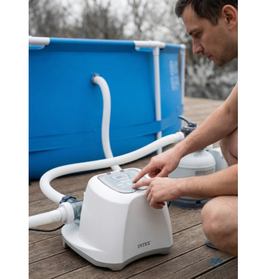 Хлорогенератор intex 26690 "QS1600", для бассейнов до 68000л, с таймером, Wi-Fi 