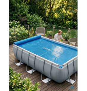 Тент-покрывало Intex 28028, с обогревающим эффектом для прямоугольного бассейна, 400х200см