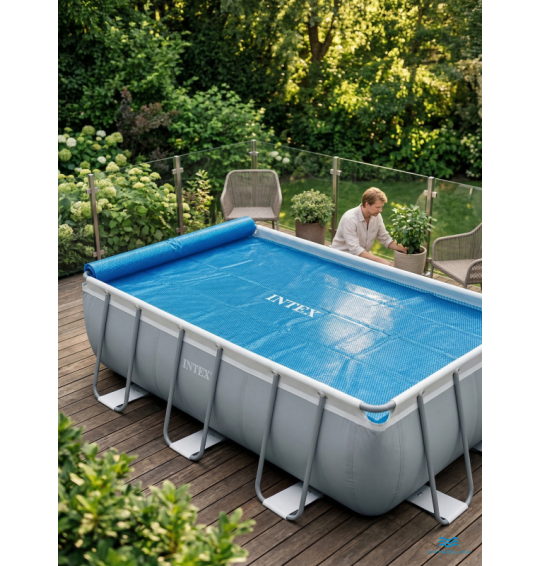 Тент-покрывало Intex 28028, с обогревающим эффектом для прямоугольного бассейна, 400х200см