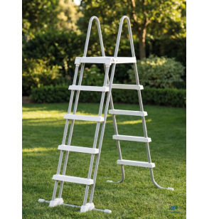 Лестница для бассейнов INTEX 28076, высота -122 см, с площадкой и съёмными ступенями