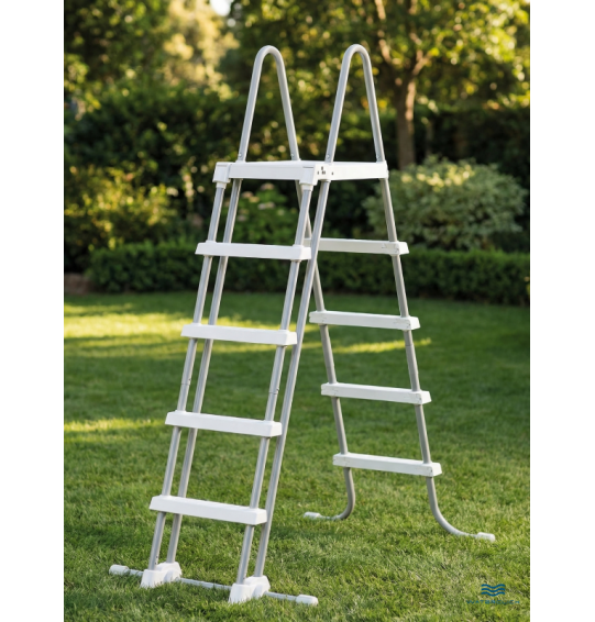 Лестница для бассейнов INTEX 28076, высота -122 см, с площадкой и съёмными ступенями