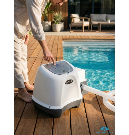 Хлоргенератор для бассейна Intex 26664 (система морской воды), объем до 17413л, выработка хлора - 4 г/ч