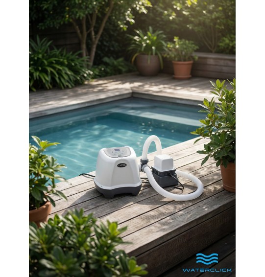 Хлоргенератор для бассейна Intex 26664 (система морской воды), объем до 17413л, выработка хлора - 4 г/ч