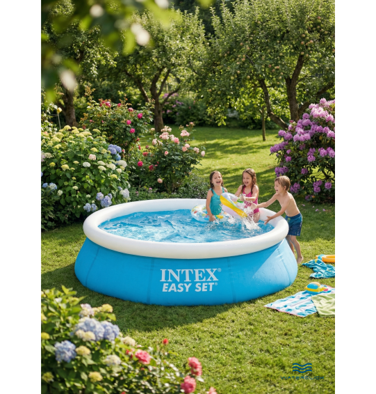 Надувной круглый бассейн 244x61см, Intex 28106 Easy Set, 1942 л