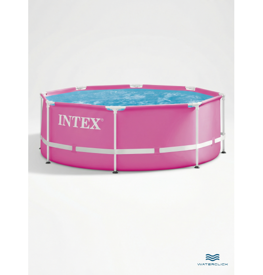 Каркасный бассейн Intex 28290 "Pink Metal Frame", размер 244x76см, объем 2843л