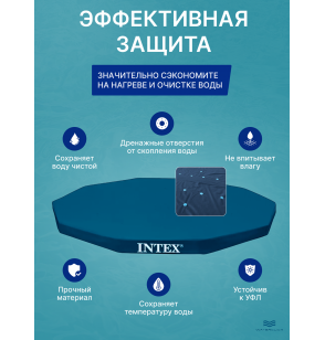 Тент (покрвало) для каркасного бассейна Intex 28031, диаметр - 366 см