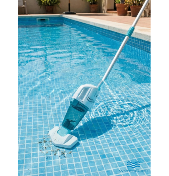 Вакуумный пылесос для чистки бассейна аккумуляторный Intex 28628 ZR200, с ручкой 2.8м