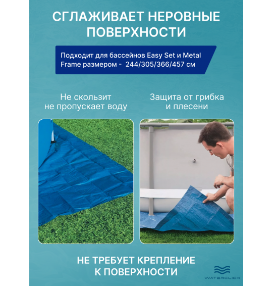 Подстилка под бассейн Intex 28048, 472×472 см